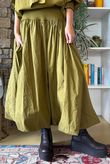 Paloma Tela Bubble Skirt Olive